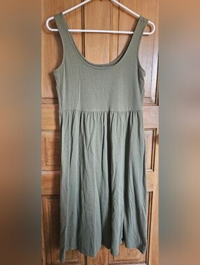Scoop Neck Midi Tank Dress